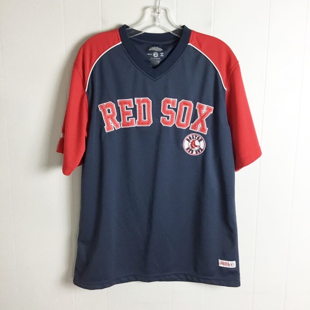Boston Red Sox MLB Stitches Navy Blue Jersey Mens